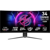 MSI Monitor MPG 346CQRF X24 / 34", 3440 x 1440, zakrivljeni, 240 Hz, HDMI + DisplayPort + USB-C, crna